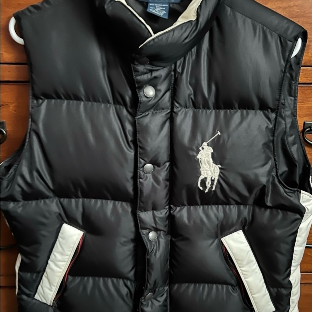 Polo by Ralph Lauren Black and White Puffer Vest